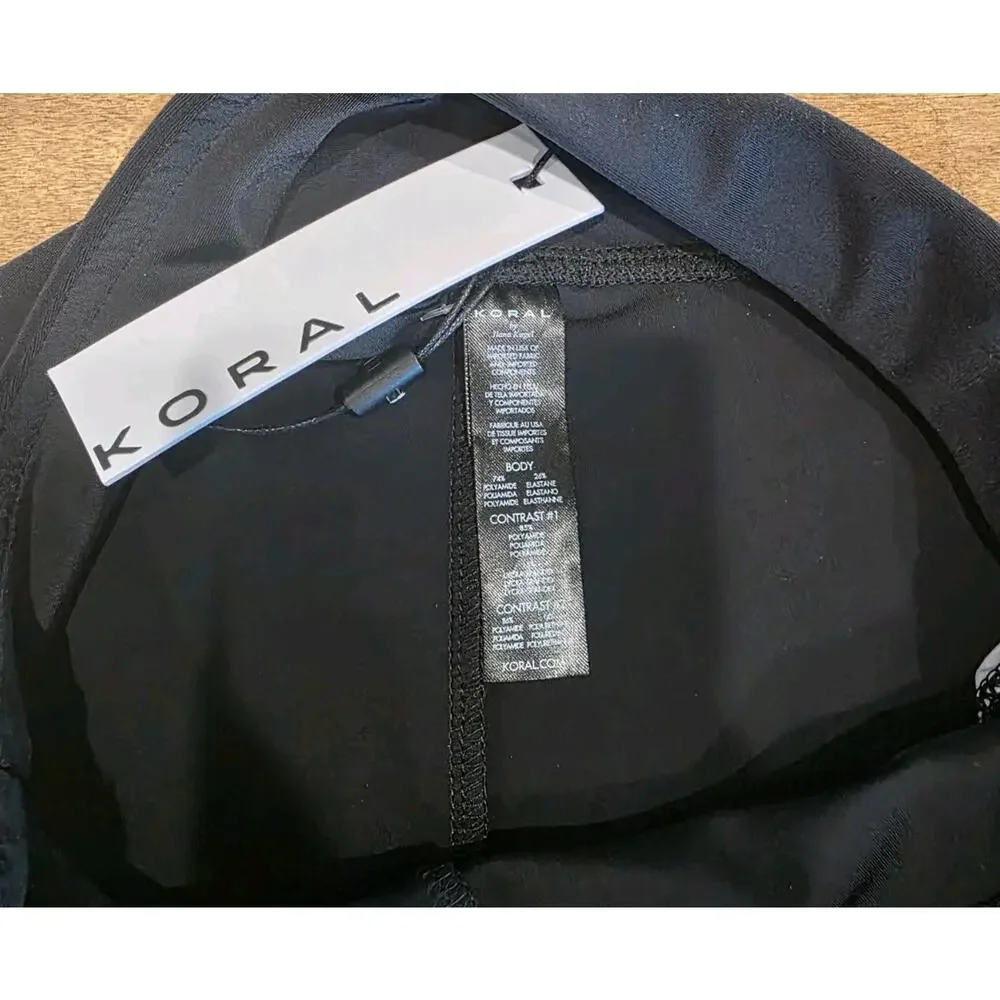 Koral Serendipity High Rise Energy Leggings Size XS NWT Black, Grey And Lilac - Picture 6 of 7